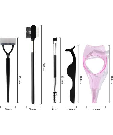 YOXIER Brow Lash Grooming Set Natural Eyelash Comb 5pcs/set Multifunctional Mascara Brush Kit Wand for Lifting Effects Enhance Lower Lashes Nylon Wool No 1 Set - Buy Online on GoSupps.com