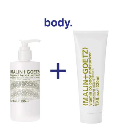 Malin + Goetz Bergamot Hand + Body Wash - Purifying Hydrating Cleanser for All Skin Types - Cruelty-Free & Vegan - 8.45 Fl Oz - Buy Online on GoSupps.com