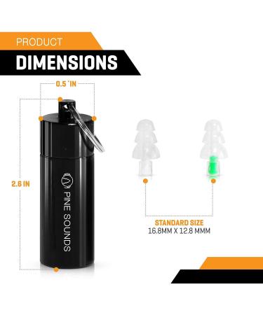 Reverbs High Fidelity Ear Plugs - Professional Noise Cancelling Earplugs for Concerts, Musicians, Motorcycles - Black, 1 Pair - Buy Online on GoSupps.com