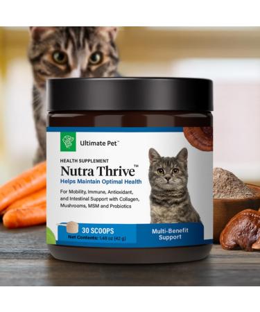 Ultimate Pet Nutrition Nutra Thrive Cat 40-in-1 Nutritional Supplement - 30 Servings - Buy Online on GoSupps.com