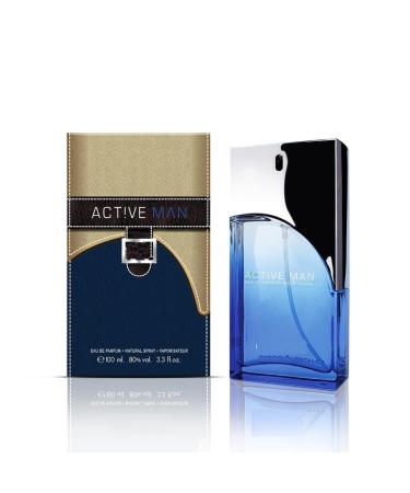 Eau De Parfum - Active Man 100ml | Aromatic Floral Woody Scent | Premium Long Lasting Fragrance Spray | Daily Use Perfume For Men | Strong Perfume | Ideal Gift For Men | Made in U.A.E