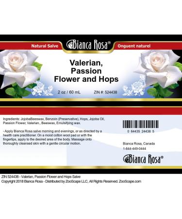 Bianca Rosa Valerian Passion Flower and Hops Salve (2 oz ZIN: 524438) - 3 Pack - Buy Online on GoSupps.com