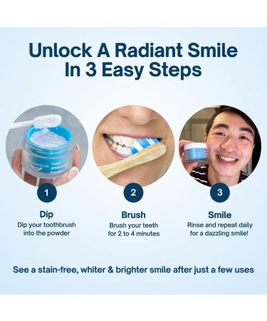 MySweetSmile Teeth Whitening Powder - 6 Month Supply | Stain Remover for Tea, Coffee, Wine & Smoking | Peroxide-Free Formula for Bright Smile | Mint Flavour 1.05oz - Buy Online on GoSupps.com