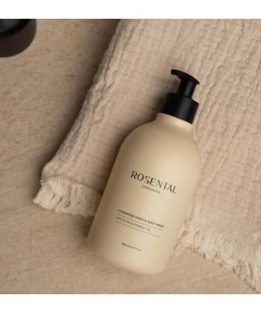 Rosental Organics Hydrating Hand & Body Wash with Olive and Coconut Oil natural cosmetics for dry and sensitive skin moisturizing vegan 500 ml - Buy Online on GoSupps.com