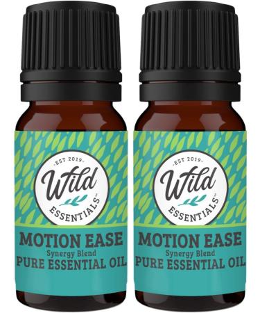 Motion Ease Essential Oil Synergy Blend 2 Pack - 10ml for Motion Sickness & Nausea - Made in USA - Buy Online on GoSupps.com