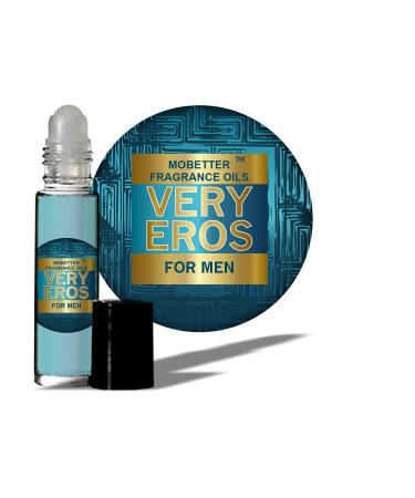 MOBETTER FRAGRANCE OILS Very Eros Men Body Oil (10ml Roll On) 0.33 Fl Oz (Pack of 1) vanilla aromatic green fresh spicy amber fruity sweet citrus woody fresh