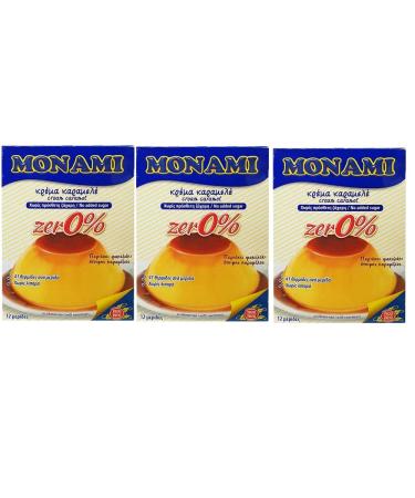 Frou Frou Monami Caramel Cream Powder Mix & Liquid Zero % No Added Sugar - 3 x 110g Packs