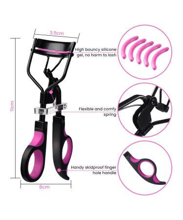 HOCOSY 4 in 1 Eyelash Curler Kit for Women - Includes Lash Curler, Extension Tweezers, Brush, Refill Pads - Perfect for Natural Eyelashes - Buy Online on GoSupps.com