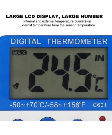 GOTOTOP Mini Alarm Thermometer Electronic Thermometer Instant Reading Large LCD Display Screen ABS Livestock Farm Indoor Outdoor (-50 + 70 ) - Buy Online on GoSupps.com
