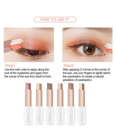 Buy Double Color Eyeshadow Stick 2 in 1 - Gradient Shimmer Eye Shadow Makeup | International Shipping Available - Buy Online on GoSupps.com
