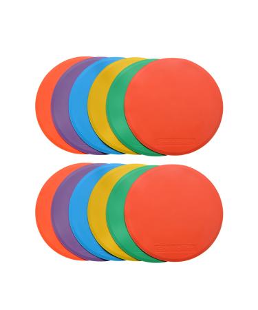 Eco Walker 10inch Spot Markers 12pcs Floor Flat Field Cones for Sports Speed Agility Training