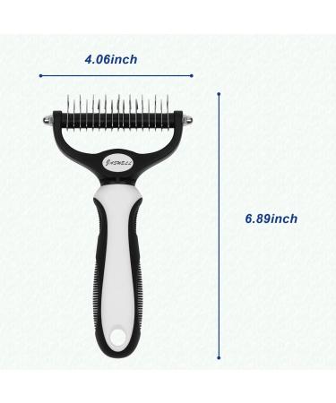 Jaswell Unterfellbr ste Dem Movement - Undercoat Brush for Dogs & Cats with Medium to Long Hair | Tangle-Free Grooming (White) - Buy Online on GoSupps.com