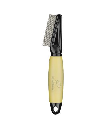 CONAIRPRO Dog & Cat Flea Comb for Dogs, Removes Small Ticks, Fleas & Snarls, 1/2" Stainless Steel Teeth, Ideal for all Dog Breeds & Sizes, Ergonomic Non-Slip Memory Gel Handle