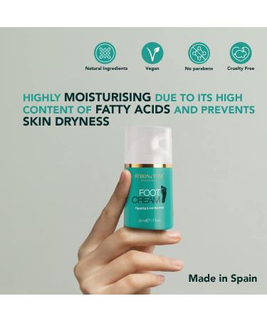 Simon & Tom Foot Cream | Organic Argan & Tea Tree Oil | Antibacterial & Regenerating | 50 ml - Made in Spain for Dry & Cracked Skin - Buy Online on GoSupps.com