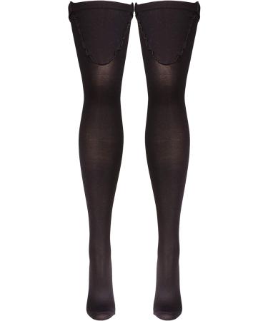 Truform Surgical Stockings - 18 mmHg Compression Thigh High for Men & Women Closed Toe Black - Large (Pack of 2 - Buy Online on GoSupps.com