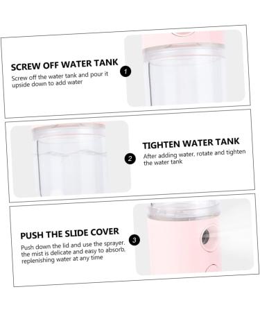 AUTSUPPL 1pc Portable Humidifier Mini Facial Mister Humidifiers with Essential Oils Mist Sprayer Pink Plastic - Buy Online on GoSupps.com