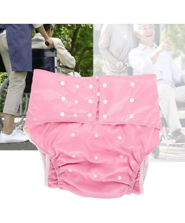 Adjustable Washable Adult Diaper Pants Reusable Cloth Diapers for Incontinence (Pink) - Buy Online on GoSupps.com