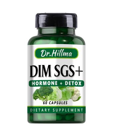 DIM Supplement 200MG Diindolylmethane to Support Hormone Detox Balance Estrogen Supportments Metabolism Menopause Acne Hot Flashes Relief Support Antioxidant Detoxification(60 Capsules)