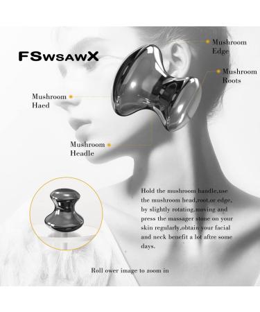 Terahertz Mushroom Gua Sha Facial Tool Set for Spa Relaxation and Meditation - Buy Online on GoSupps.com