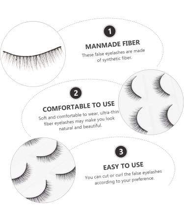 Healeved 5 Pairs Short False Eyelashes Makeup Eyelash Curly Eyelashes Extension Lashes False Eye Lashes Reusable Manmade Eyelashes Reusable Eyelashes Dense Artificial Fiber Extend 3d 3.3x1x0.4cm Black - Buy Online on GoSupps.com