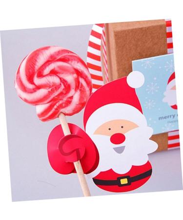 PRETYZOOM PRETYZOOM 150 Pieces Candy Lollipop Christmas Decor Christmas Decorations Ornament Card Paper Lollipop Decorations Candy Paper Card Decorate Red - Buy Online on GoSupps.com