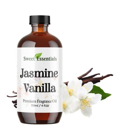 Jasmine Vanilla 4oz Premium Fragrance Oil Aromatherapy Diffuser Crafts Soap Home Scents Bath & Body DIY Parfum and Much More. Versatile and Long-Lasting