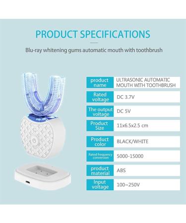 Ultrasonic Automatic Toothbrush AutoToothbrush for Adult 360 Auto Toothbrush Electric Teeth whitening Brush 360 Sonic Toothbrush for Adult with Timer & Wireless Charging (White) - Buy Online on GoSupps.com