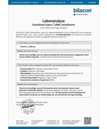 Greenfood Super C - 1000 mg Vitamin C 360 Tablets with Acerola | Vegan High Dose Immune Support Lab Tested No Artificial Additives - Shop Now! - Buy Online on GoSupps.com