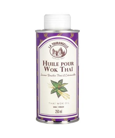 La Tourangelle Thai Wok Oil 250ml - Sunflower Oil with natural aromas of Thai Basil and Lemongrass - ideal for Asian dishes