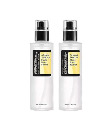 2PCS Advanced Snail 96 Mucin Power Essence, 100mL /3.38 fl.oz Snail Secret Mucin Serum for Skin Care