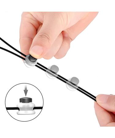 12-Piece Elastic Mask Chain - Adjustable Mouth Protection Holder for Kids & Adults (Black) | International Shipping Available - Buy Online on GoSupps.com