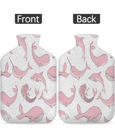 2L Cute Pink Mermaid Hot Water Bottle | Pain Relief & Therapy for Menstrual Cramps Cold Feet/Hands | PVC Ice Cream Warm Bags - Buy Online on GoSupps.com