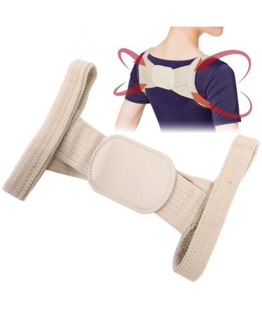 Hunchback Correction Belt Shoulder Brace Beige Back Brace for Lumbar Support and Upright Breathable Back Support straightener Posture Corrector for Women Men(S-Beige)