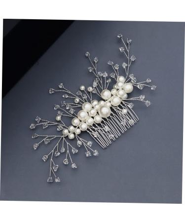 FRCOLOR Hair Comb for Bride Wedding Hair Clips for Brides Pearl Hair Pin Wedding Hair Comb Hair Barrettes Bride Hair Clip Wedding Headpiece for Bride Pearl Clips for Hair Wedding Tiara - Buy Online on GoSupps.com