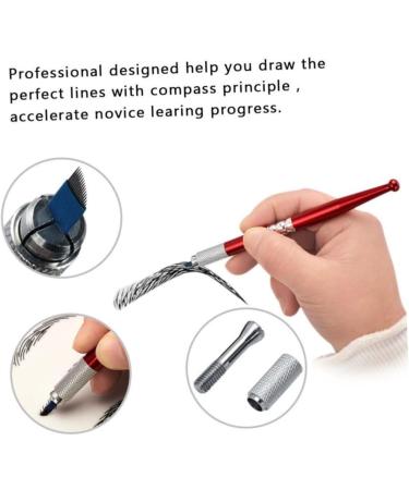 Beavorty Pen Kit Lip Liner Pencils Pot Red Ruler Eyebrow Microblading with Storage Kit Pen Ring Embroidery Cup Lip Liner Marker 1 count (Pack of 1) Red - Buy Online on GoSupps.com