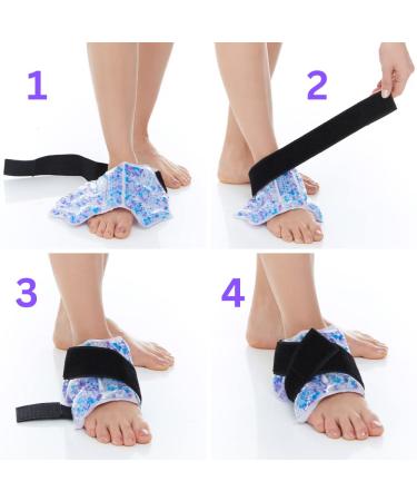 FOMI Ankle Hot Cold Gel Bead Ice Packs | 2 Pack for Pain Relief | Ideal for Swelling, Plantar Fasciitis, Achilles Tendonitis, and Sprained Ankles - Buy Online on GoSupps.com