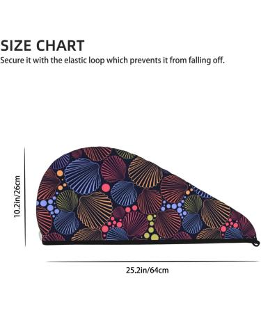 Colorful Shells Microfiber Hair Towel - Soft Super Absorbent Hair Wrap for Long Curly & Thick Hair - Quick Dry Coral Velvet for Women - Buy Online on GoSupps.com