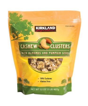 KIRKLAND SIGNATURE Cashew Clusters, 32 Ounce (3 Pack)