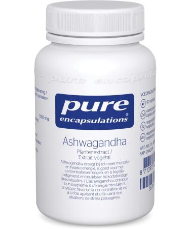 Pure Encapsulations Pure Encapsulations - Ashwagandha 1000mg - For Better Mental Performance and More Energy - 60 Capsules