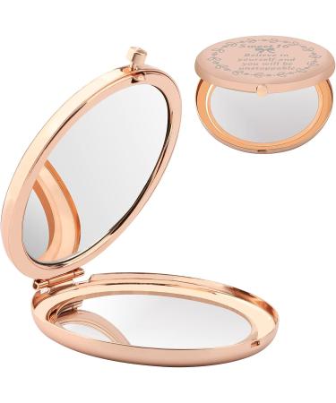 Sweet 16 Happy Birthday Compact Mirror Gift - Rose Gold Sweet Sixteen Daughter Girls - Buy Online on GoSupps.com