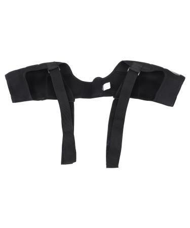 Happyyami Double Shoulder Brace Elastic Shoulder Bandage Shoulder Belt Shoulder Wrap Protector Shoulder Strap Brace for Outdoor Hiking Lifting Sports AC Joint Pain Relief