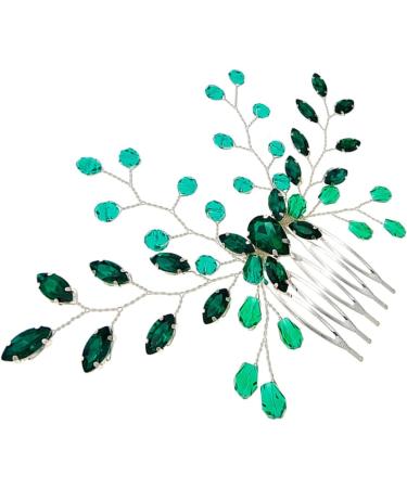 Beaupretty Girl Headpiece bridal headpiece hair jewels for women green hair bridal hair hair for girls hair gems for women bride rhinestones Bridal Hair Accessory - Buy Online on GoSupps.com