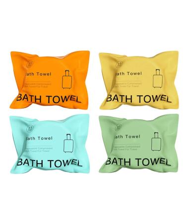Stareal Disposable Bath Towels 4 Pcs 55 X 27Inch Large Shower Towels  Portable Body Towel for Travel  Hotel Camping  Hiking  Beauty Salon  Hotel
