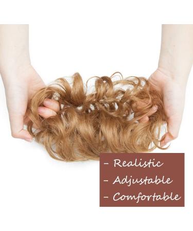 Sandy Brown Synthetic Messy Curly Hair Bun Extension - Updo Donut Hairpiece for Women - Buy Online on GoSupps.com