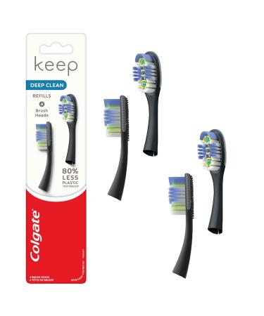 Colgate Keep Toothbrush Refill Heads, Deep Clean, Pack of 4 4 Count Refills