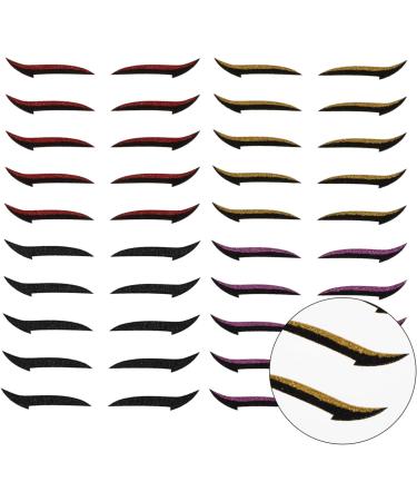 Didiseaon 20 Pairs Eyeshadow Stickers Glitter Eye Shadow Makeup Eyeliner Face Makeup Stickers Eyelid Tape Glue - Buy Online on GoSupps.com