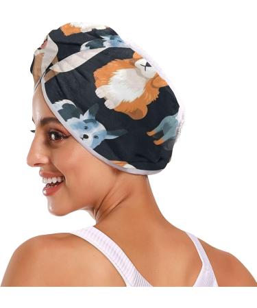 Kind of Cute Dogs Hair Towel 2 Pack - Super Absorbent Quick Dry Hair Turbans for Women & Girls - Perfect for Fast Hair Drying - Buy Online on GoSupps.com