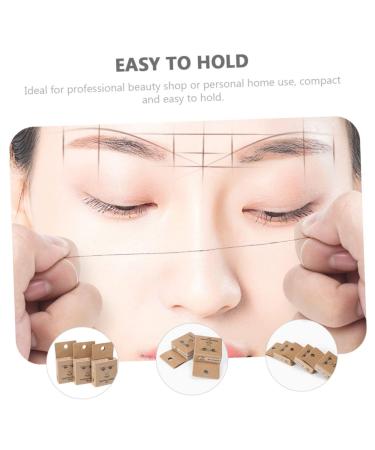 2pcs Ink Pattern Embroidery Thread Ruler Eyebrow Tattoos Tool Makeup Tool Draw a Line Micro Edge 7.5x4.5cm Brown - Buy Online on GoSupps.com