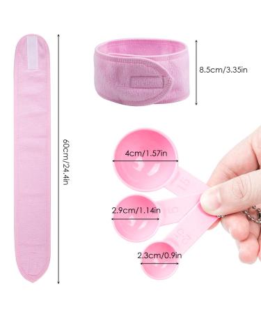 YuCool DIY Facial Mask Mixing Tool Set - Pink | Silicone Brushes, Spatula, Spray Bottle & Headband - Buy Online on GoSupps.com
