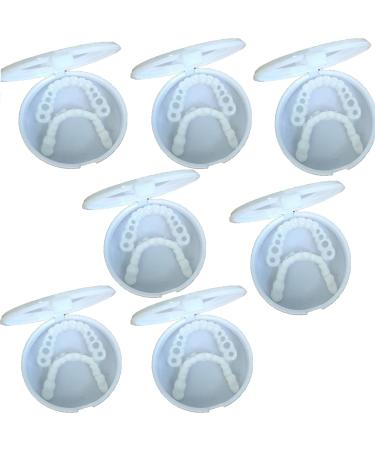 Mxrfactory teeth prosthesis pebble gel snap on smile toothed prosthesis top below temporary cosmetic tooth set up braces cover bleaching repairs removable men 7 pairs